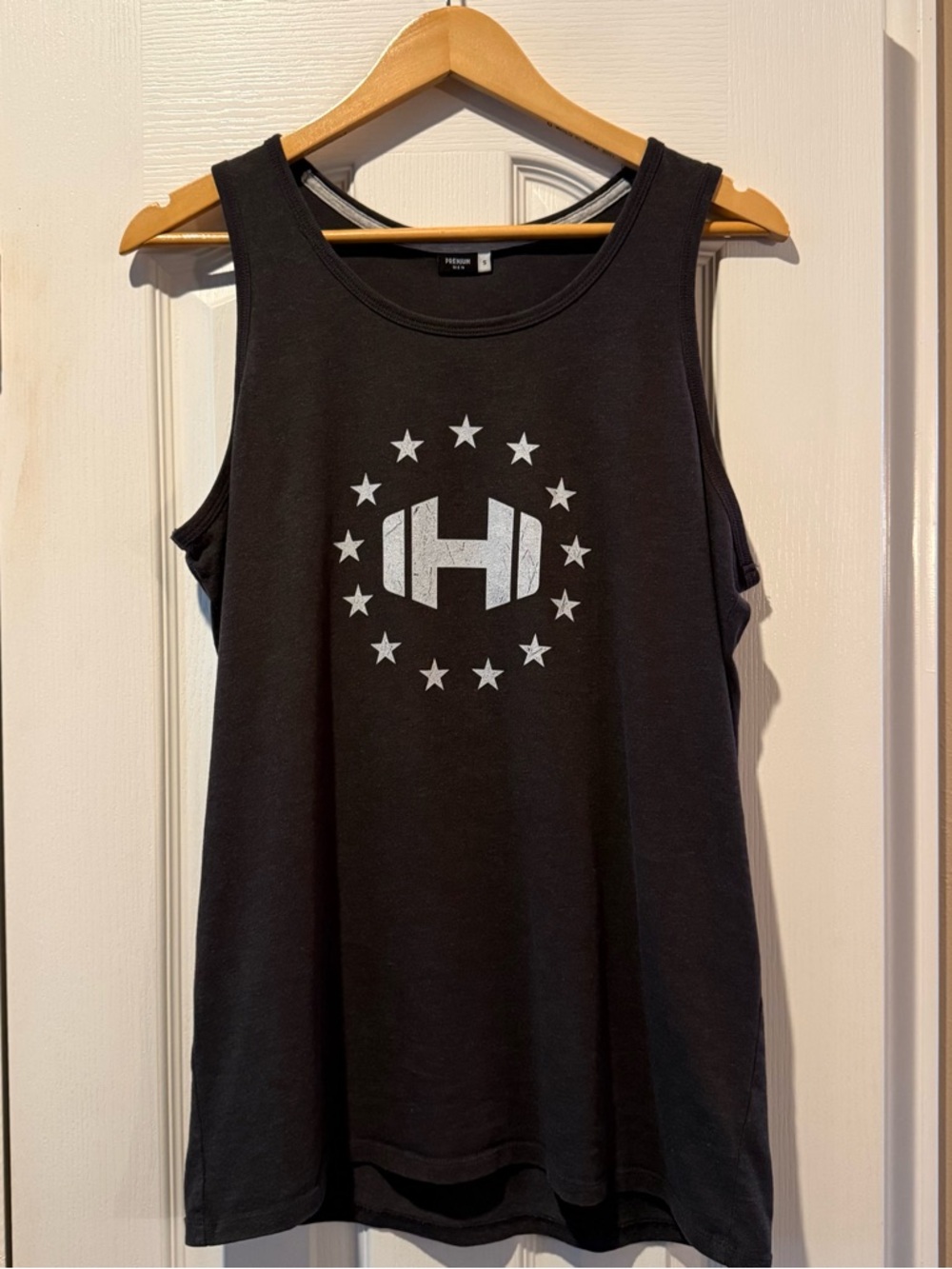 Dark Grey Hodge Twins Graphic Tank Top Stars Logo Charcoal Gray Men’s Small